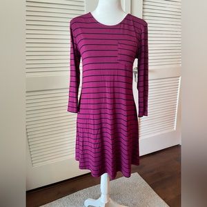 NWT Arizona Jean Co Striped T-shirt Dress, Size Small